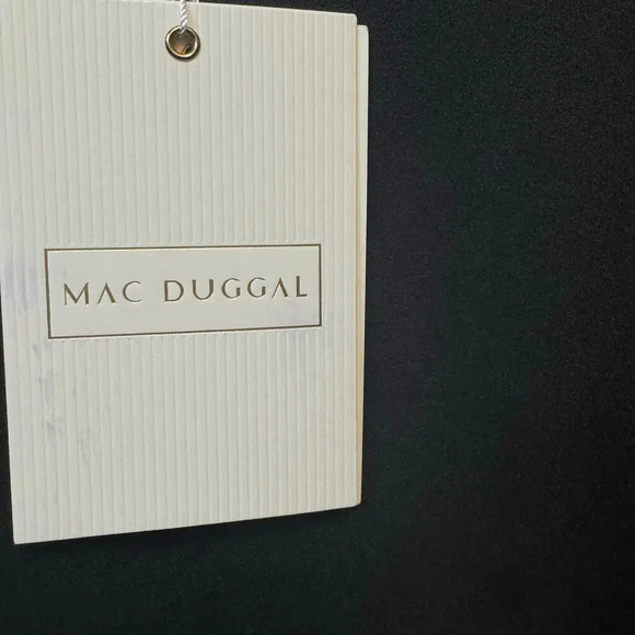 New MAC DUGGAL Feather One-Shoulder Draped Front Dress 78147 Women's 2 - Picture 9 of 13